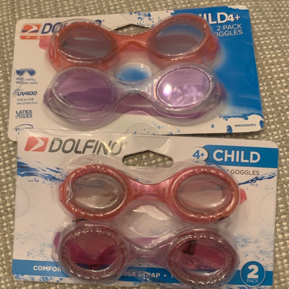 Dolfino Child Swim Goggles- 4 Pairs